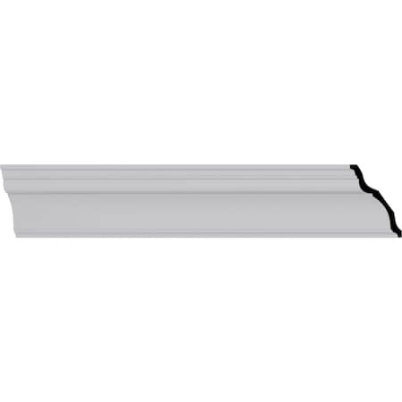 Ekena Millwork 5 1/2"H x 3 7/8"P x 6 3/4"F x 94 1/2"L Traditional Smooth Crown Moulding MLD05X03X06TR